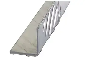 Cornière égale damier aluminium brut 20 x 20 mm, 1 m