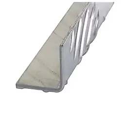 Cornière égale damier aluminium brut 25 x 25 mm, 2 m