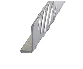 Cornière inégale damier aluminium brut 30 x 50 mm, 2 m