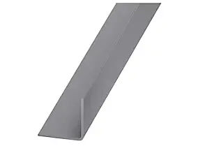 Cornière PVC gris aluminium 15 x 15 mm, 2 m