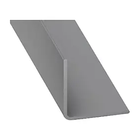 Cornière égale PVC gris aluminium 20 x 20 mm, 2 m