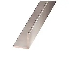 Cornière aluminium anodisé coloris inox 20 x 20 mm, 1 m
