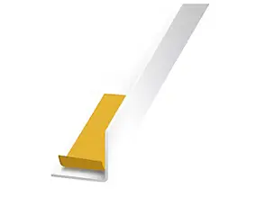 Cornière aluminium blanc auto-adhésive 25 x 25 mm, 1.30 m