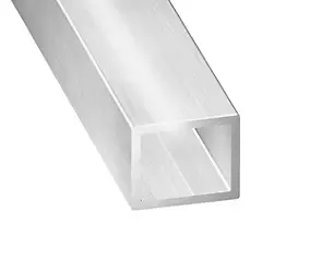 Tube rectangulaire aluminium argent 6 cm CQFD