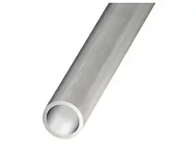 Tube rond aluminium brossé 10 mm, 1 m