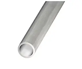 Tube rond aluminium brossé 12 mm, 1 m