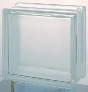 Brique de verre satinée - H. 19 x l. 19 x Ép. 8 cm
