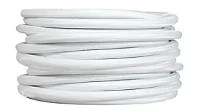 Câble d’alimentation électrique rond en tissu blanc Tibelec 3m