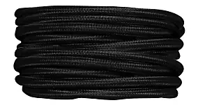 Câble d’alimentation électrique rond en tissu noir Tibelec 3m
