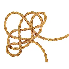 Câble électrique torsadé tissu doré L.3m Tibelec