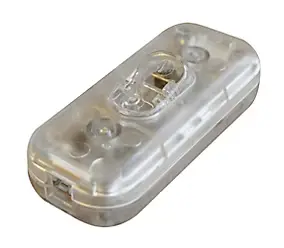Interrupteur à bascule bipolaire TIBELEC 6A 250V transparent