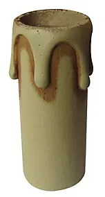 Bougies plastique équipées E14 Tibelec jaune ø24mm x H.65mm