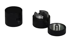 Lot 2 passe-câbles aluminium noir Ø2 cm Tibelec