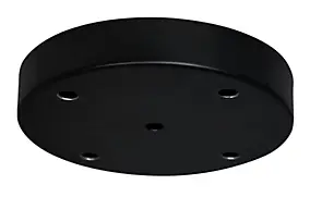 Plafonnier métal noir 5 câbles : Ø15 x H. 2,5 cm Tibelec