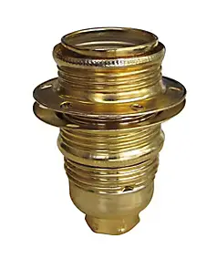 Douille E14 + bague Tibelec acier laiton