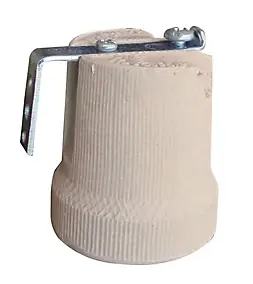 Douille E27 + équerre Tibelec porcelaine