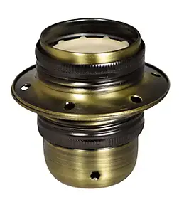 Douille E27 métal bague bronze Ø40 x L.55mm Tibelec