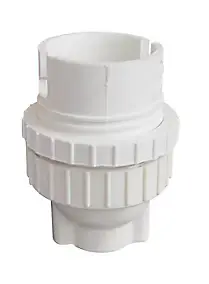 Douille B22 + bague Tibelec plastique blanc