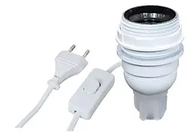 Adaptateur bouteille Tibelec E27 60W 4Z 250V plastique blanc