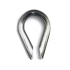 1 cosse-cœur en acier inoxydable Ø 10 mm