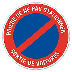 Disque de signalisation "Sortie de voiture"