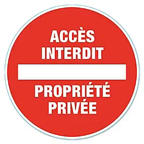 Disque de signalisation "Propriété privée" Ø17