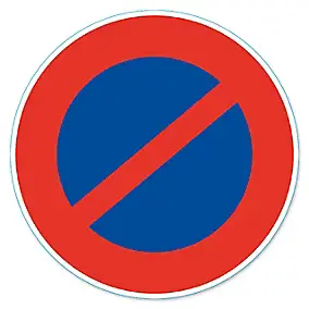 Disque de signalisation "Stationnement interdit" ø28 cm