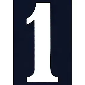 N° de maison - marquage 1 - en PVC - couleur bleu et blanc - autocollant - hauteur 11 cm - Chapuis NA01
