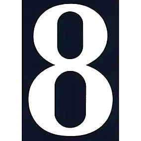 N° de maison - marquage 8 - en PVC - couleur bleu et blanc - autocollant - hauteur 11 cm - Chapuis NA08
