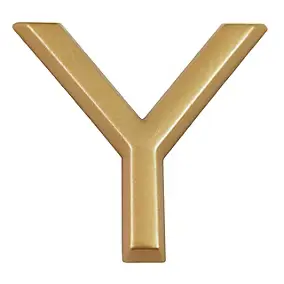 Lettre de maison - marquage Y - en PVC - couleur or - autocollant - hauteur 3,7 cm - Chapuis LD37Y