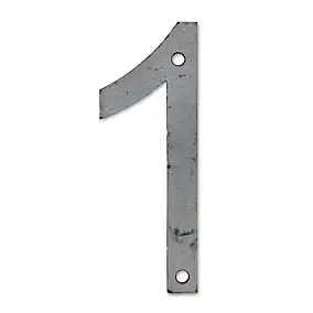 N° de maison - marquage 1 - en acier - couleur gris - à visser - hauteur 12 cm - Chapuis CPA1