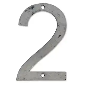 N° de maison - marquage 2 - en acier - couleur gris - à visser - hauteur 6 cm - Chapuis CPAP2
