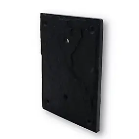 Plaque de numéro de rue, en schiste, noir, L.11,5 x l.15 cm, Chapuis CIXA10