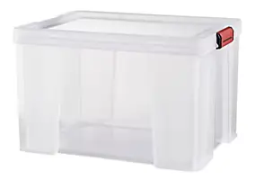 Boîte de rangement avec couvercle Sundis Clip’n store 75 L transparent