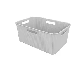 Panier à linge 40 L en polypropylène blanc Sundis