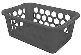 Panier à linge 35 L en polypropylène anthracite Sundis
