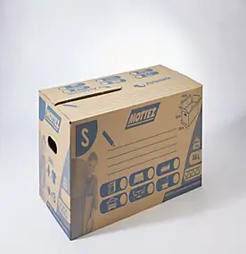20 Cartons de déménagement avec poignées 20kg Mottez H.30 x l.40 cm, capacité 36L