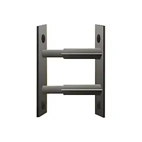 2 barreaux télescopiques de fenêtre, acier noir, Mottez, L.30-55 cm