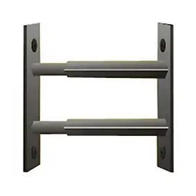 2 barreaux télescopiques de fenêtre, acier noir, Mottez, L.55 à 103 cm