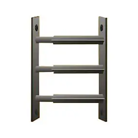 3 barreaux télescopiques de fenêtre, acier noir, Mottez, L.55 à 103 cm