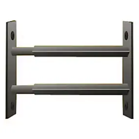 2 barreaux télescopiques de fenêtre, acier noir, Mottez, L.99 à 188 cm