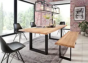 Pied de banc rectangle Mottez H. 40 x l. 39 cm métal noir