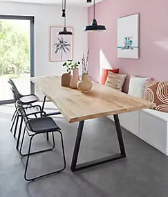 Pied de table modèle trapèze Mottez H. 71 cm métal noir