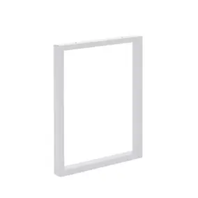 Pied de banc rectangulaire Mottez en acier blanc H. 40 cm