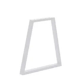 Pied de banc en triangle Mottez en acier blanc H. 40 cm