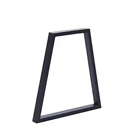 Pied de banc en trapèze Mottez en acier noir H. 40 cm