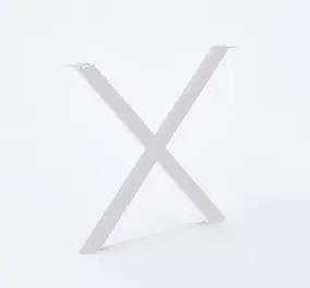 Pied de banc modèle X Mottez H. 40 cm métal blanc
