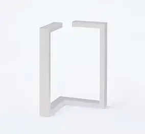 Pied de table triangle Mottez en acier blanc H. 71 cm