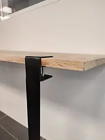 Pied de table étau Mottez en acier noir H. 73 x L. 6 x P. 3 cm