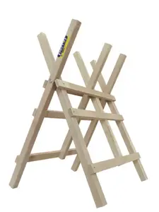 Chevalet à bûches PERRIN en bois naturel 90x63 cm avec 3 pieds